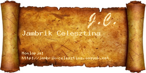 Jambrik Celesztina névjegykártya